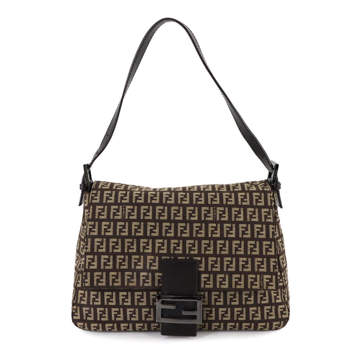 Zucchino Mamma Baguette Shoulder Bag Canvas Brown Beige 8BR001