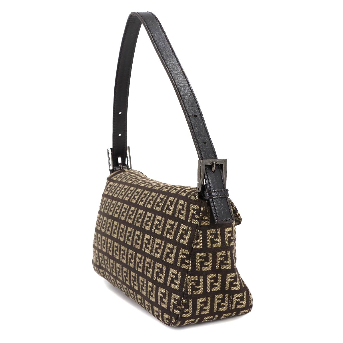 Zucchino Mamma Baguette Shoulder Bag Canvas Brown Beige 8BR003