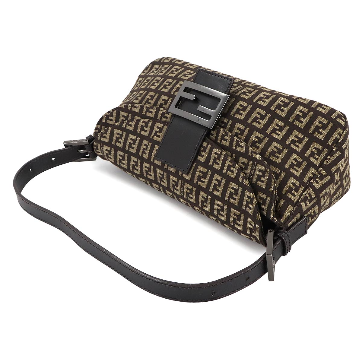 Zucchino Mamma Baguette Shoulder Bag Canvas Brown Beige 8BR003