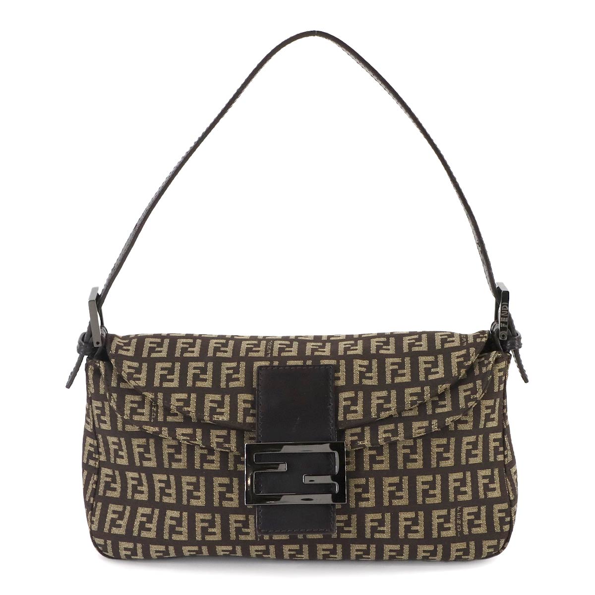 Zucchino Mamma Baguette Shoulder Bag Canvas Brown Beige 8BR003