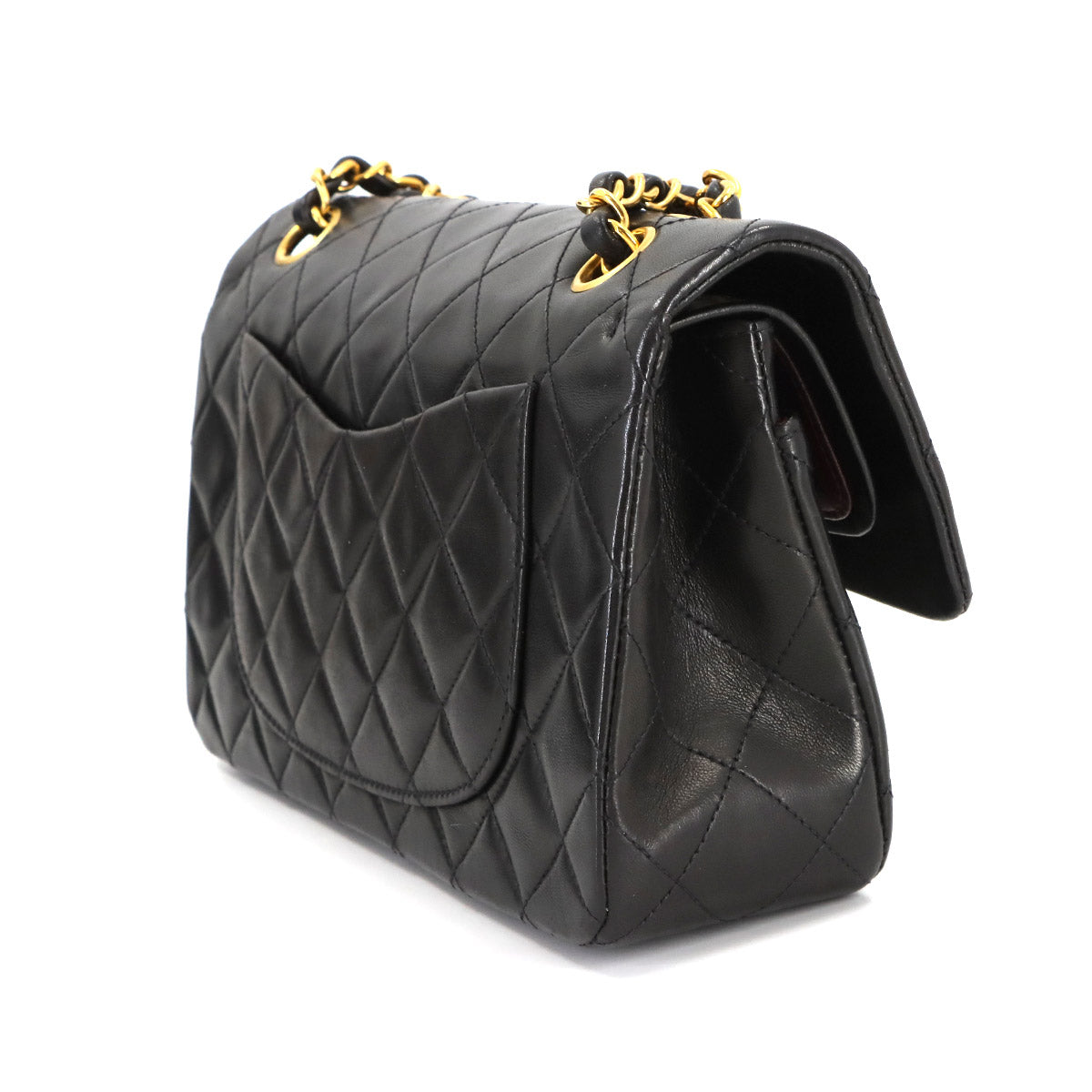 Matelasse 23 Chain Shoulder Bag Leather Black A01113 Vintage