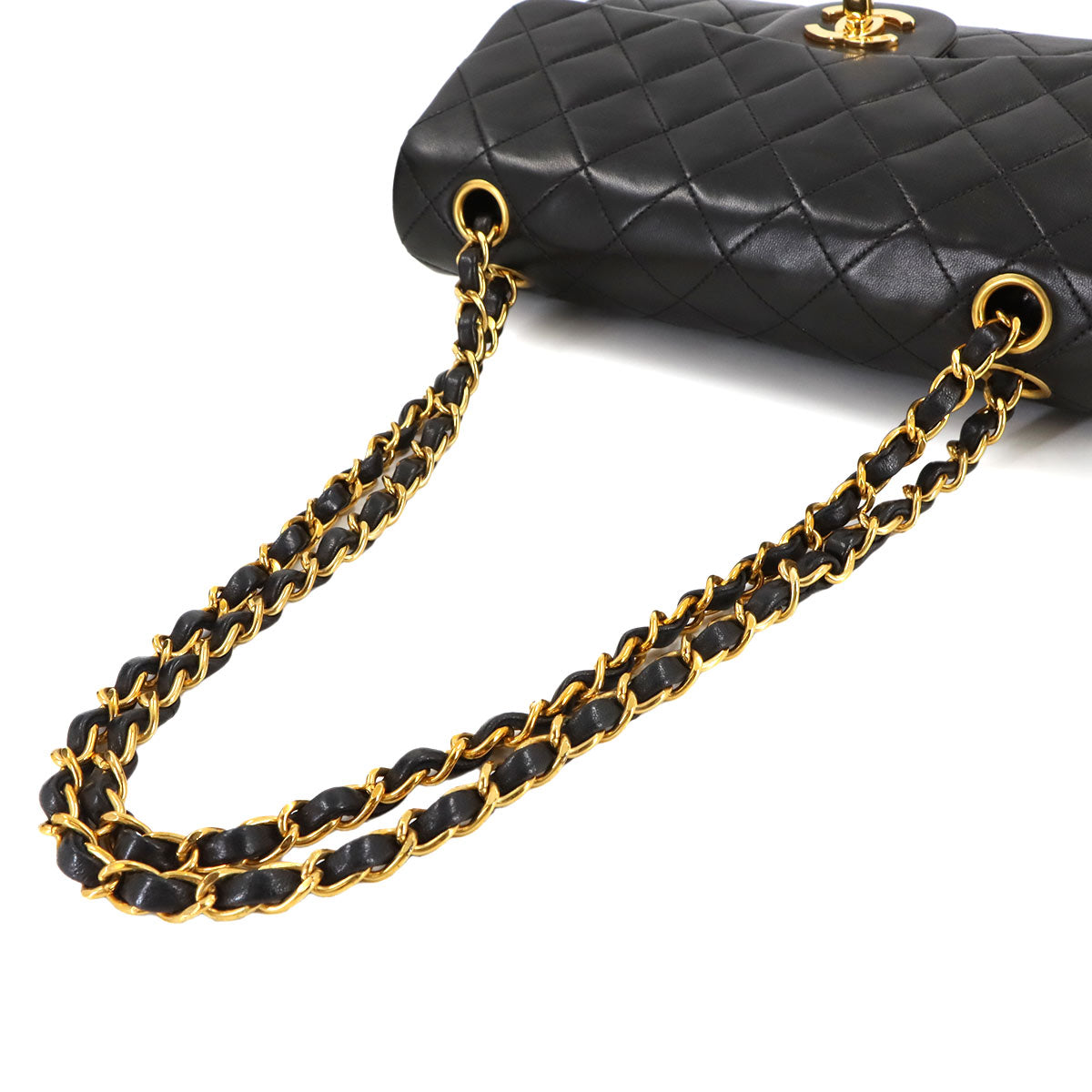 Matelasse 23 Chain Shoulder Bag Leather Black A01113 Vintage