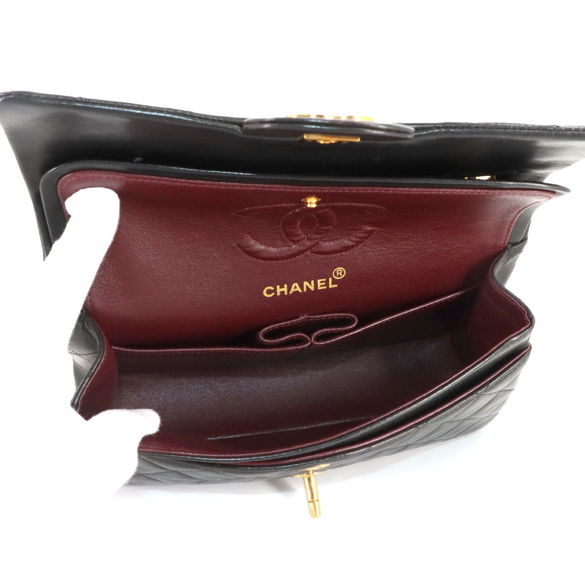 Matelasse 23 Chain Shoulder Bag Leather Black A01113 Vintage