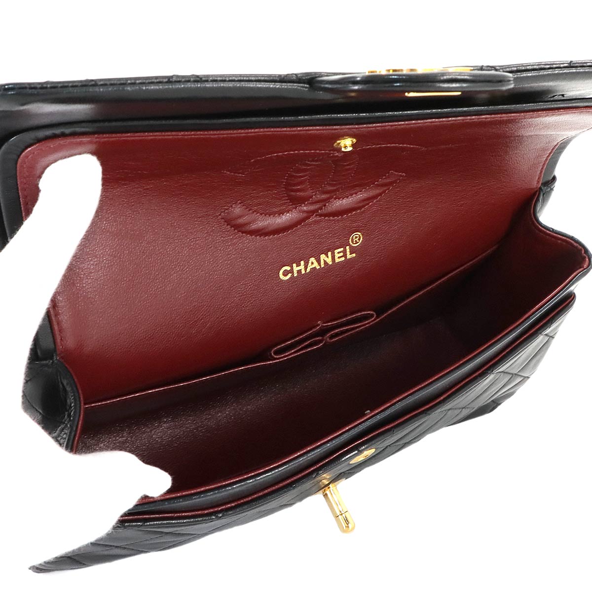 Matelasse 25 Chain Shoulder Bag Leather Black A01112 11.12