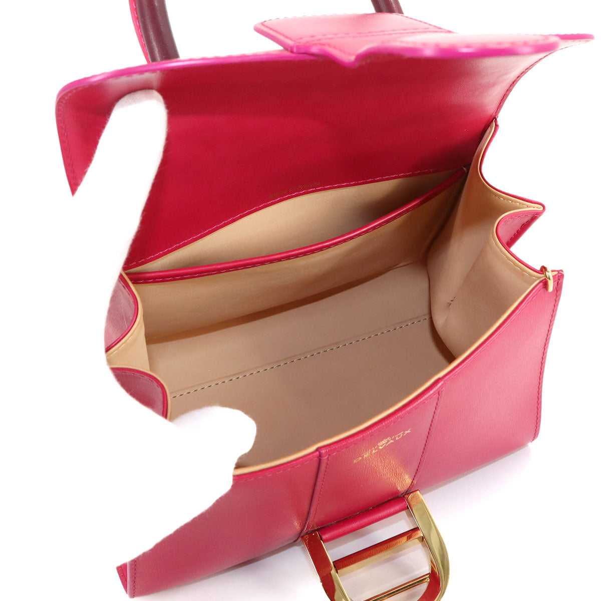 Brillant Mini 2way Hand Shoulder Bag Leather Pink Purse