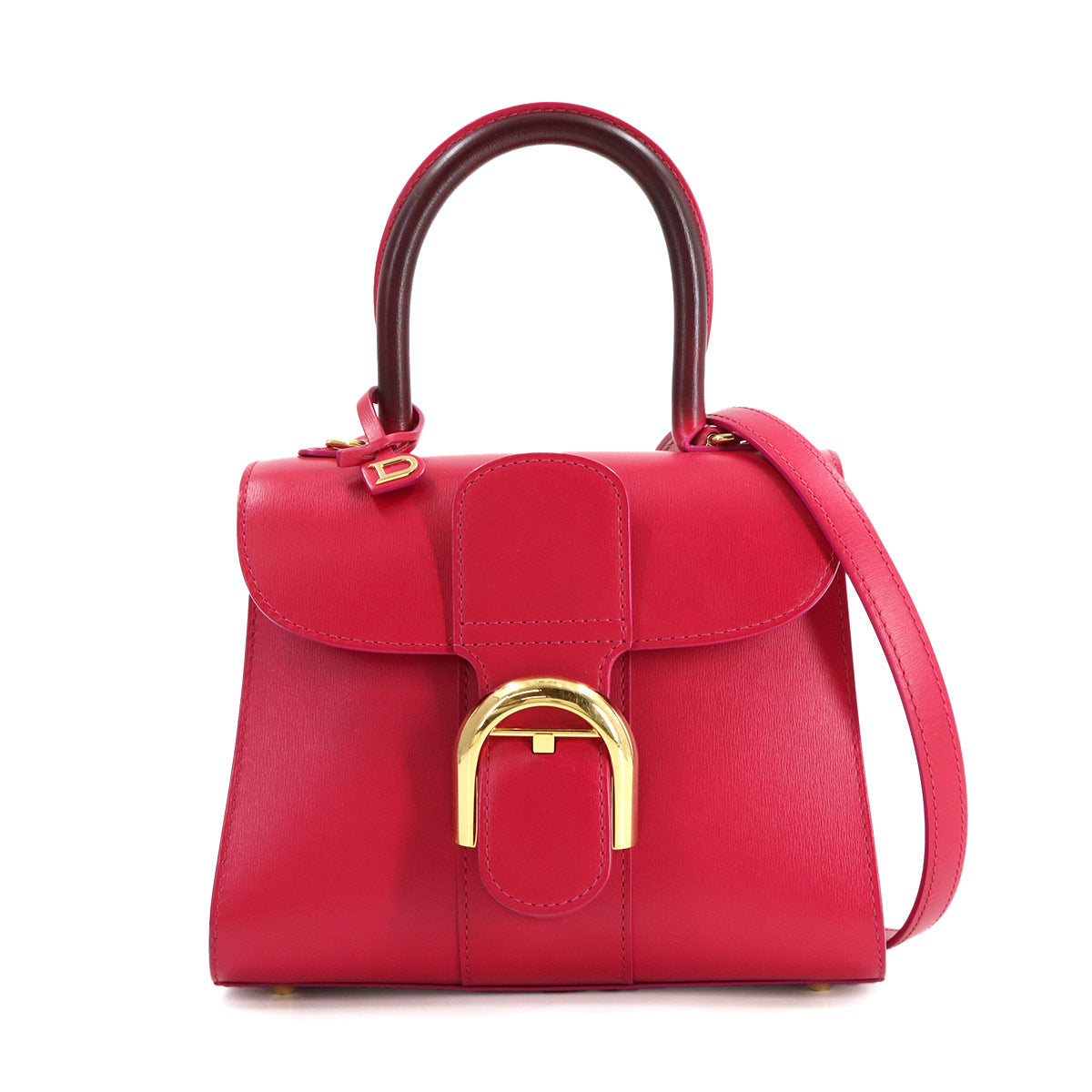 Brillant Mini 2way Hand Shoulder Bag Leather Pink Purse