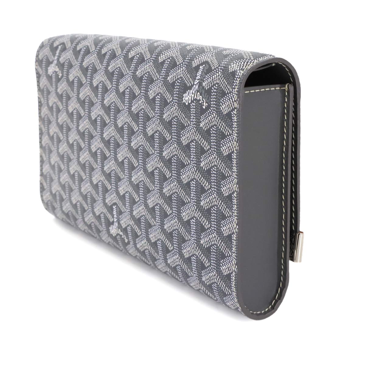 Monte Carlo PM 2way Clutch Shoulder Bag PVC Gray Herringbone