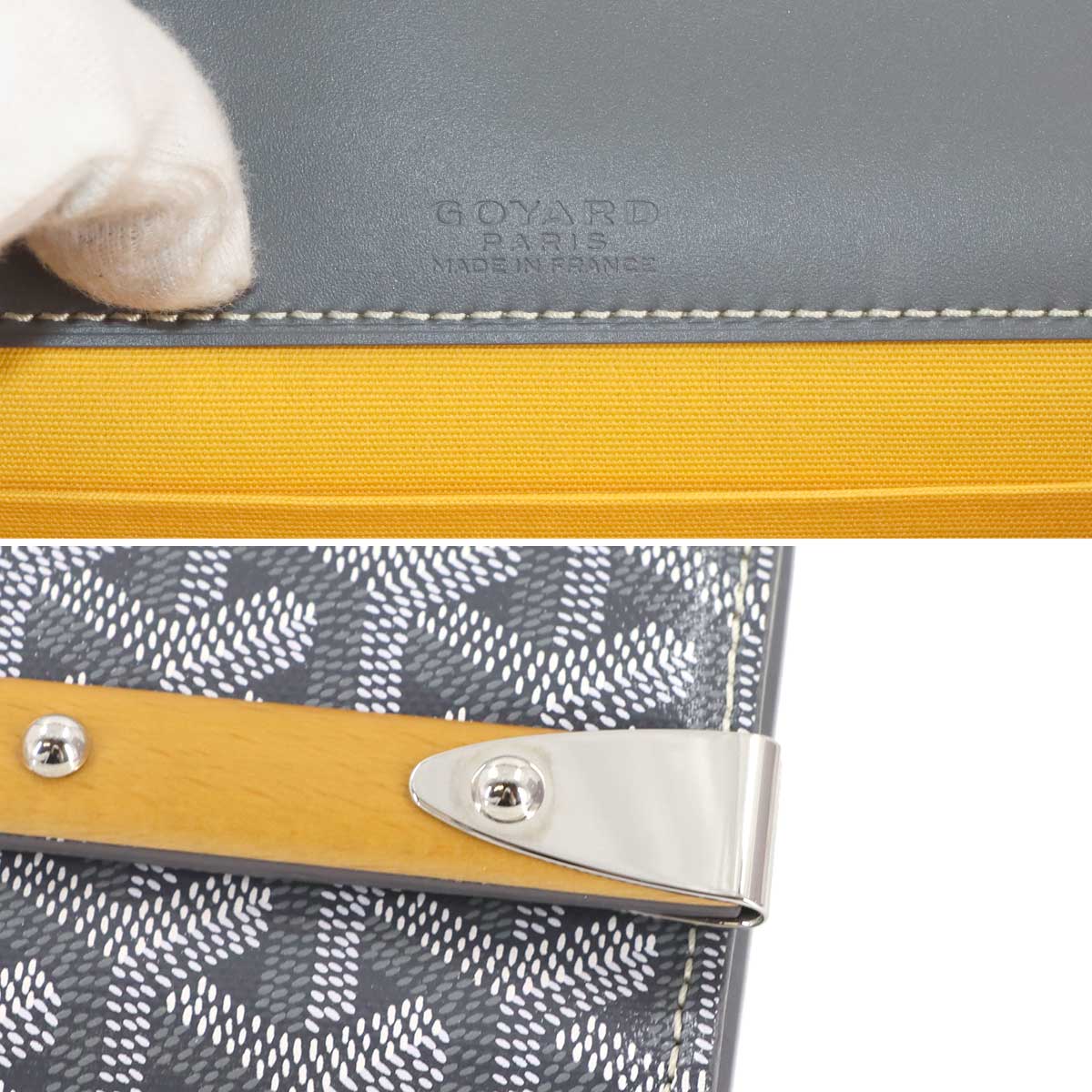 Monte Carlo PM 2way Clutch Shoulder Bag PVC Gray Herringbone