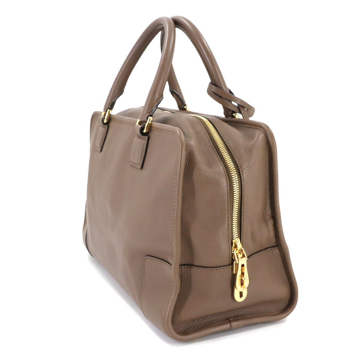 Amazona 36 Hand Bag Leather Brown Anagram Purse