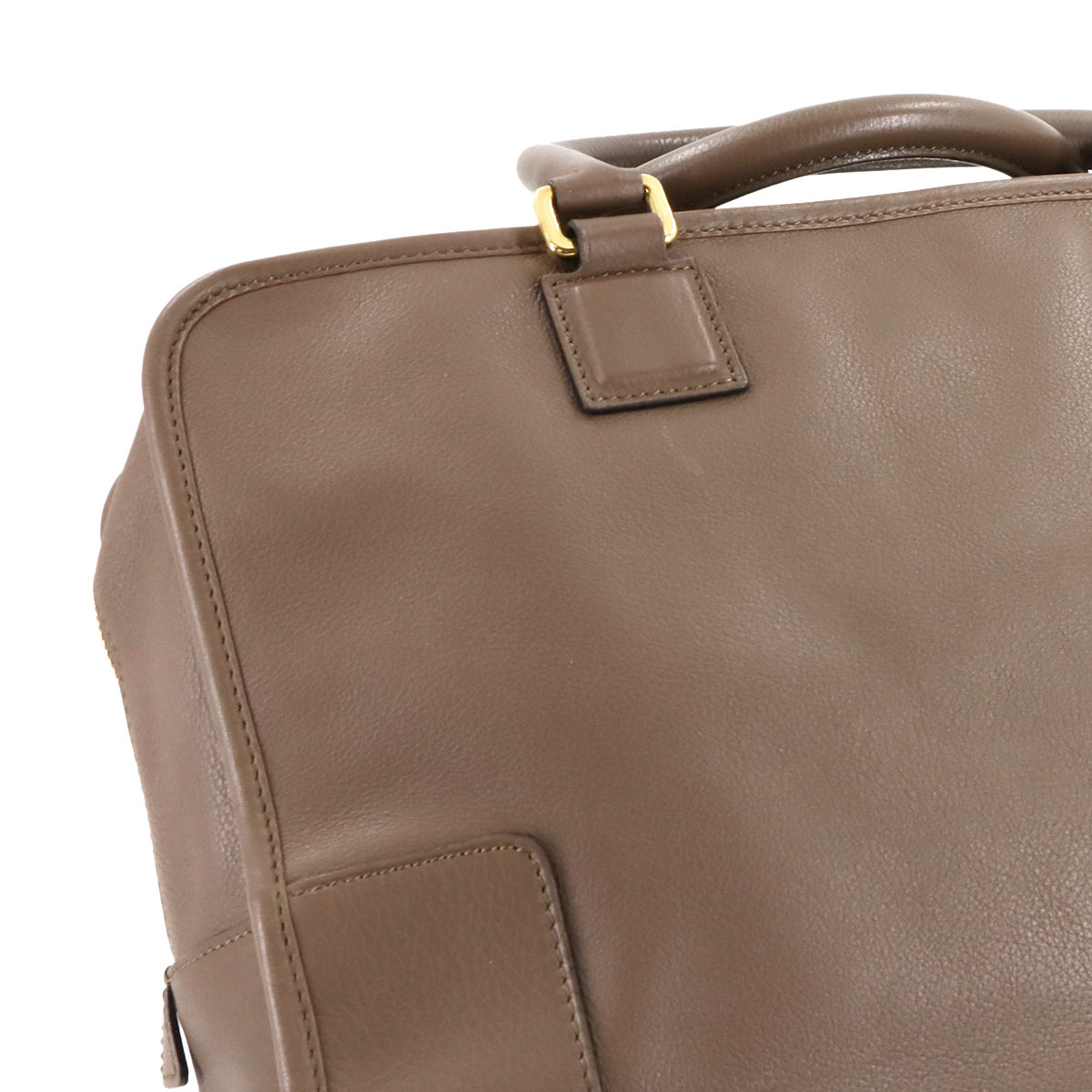 Amazona 36 Hand Bag Leather Brown Anagram Purse