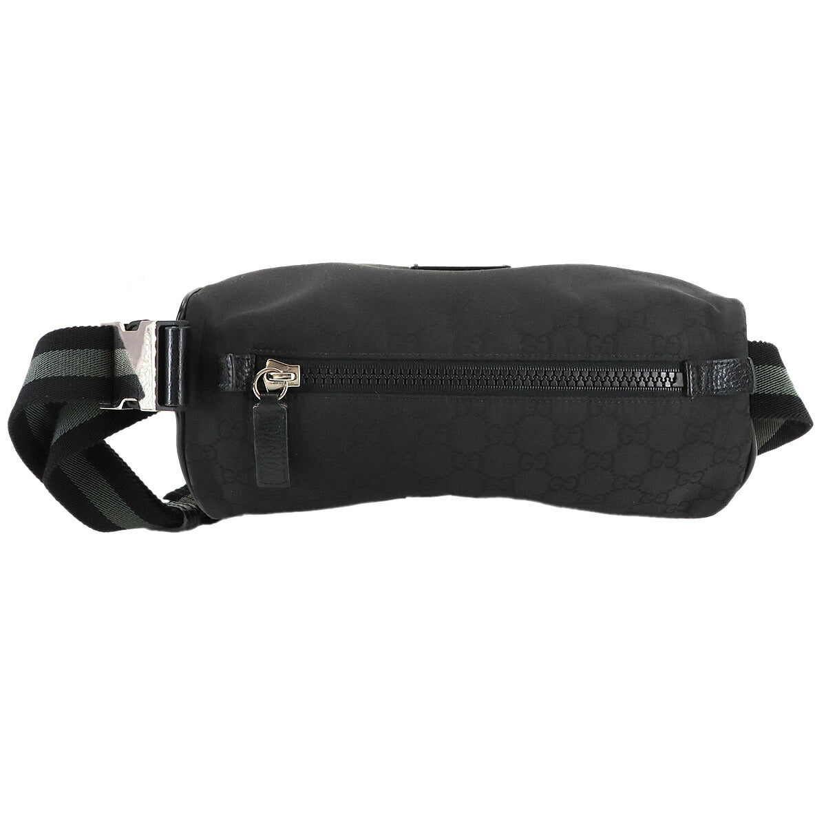 Crossbody Waist Bag GG Nylon Leather Black 449182 Purse
