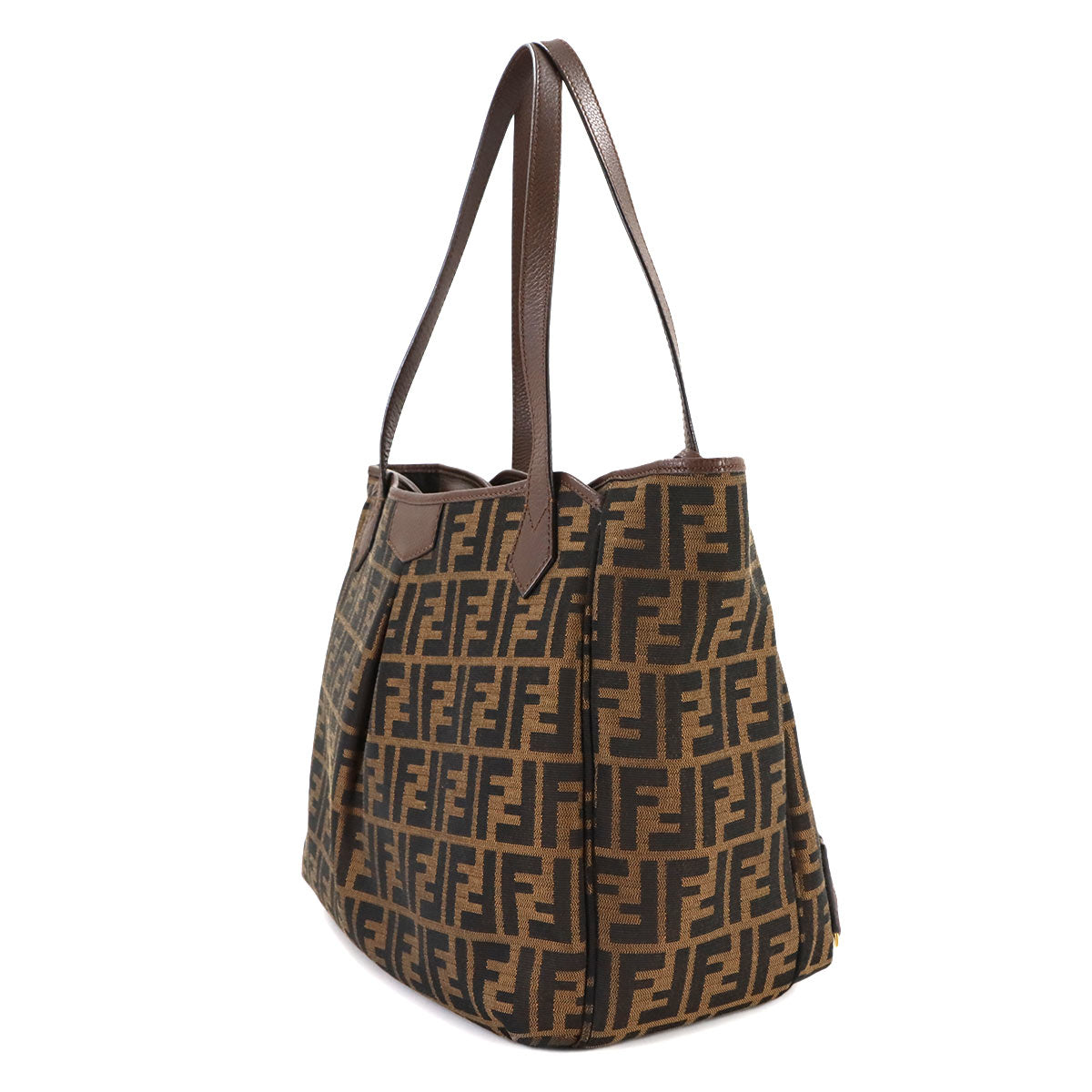 Zucca Tote Bag Canvas Leather Brown 8BH269 Purse