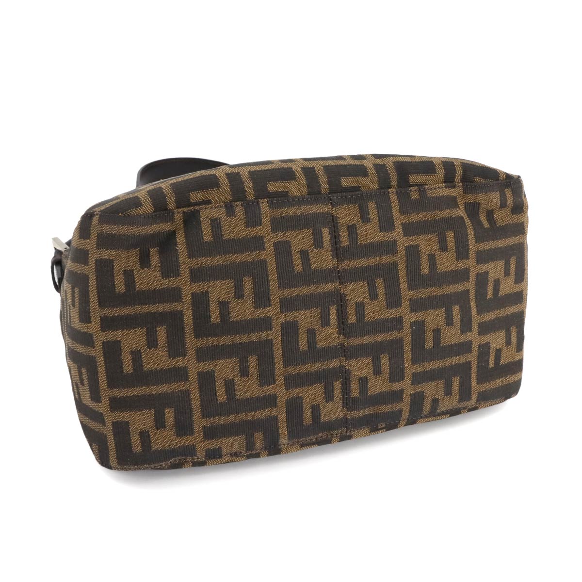 Zucca Mamma Baguette Shoulder Bag Canvas Leather Brown 26426