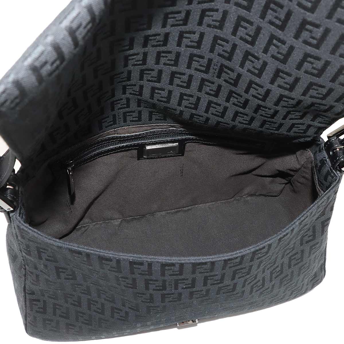 Zucchino Mamma Baguette Shoulder Bag Canvas Black 8BR001