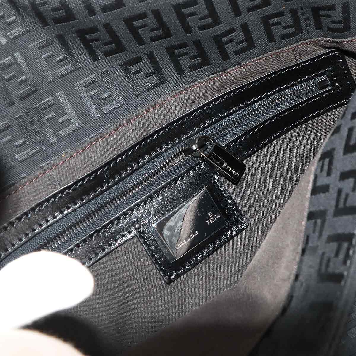 Zucchino Mamma Baguette Shoulder Bag Canvas Black 8BR001