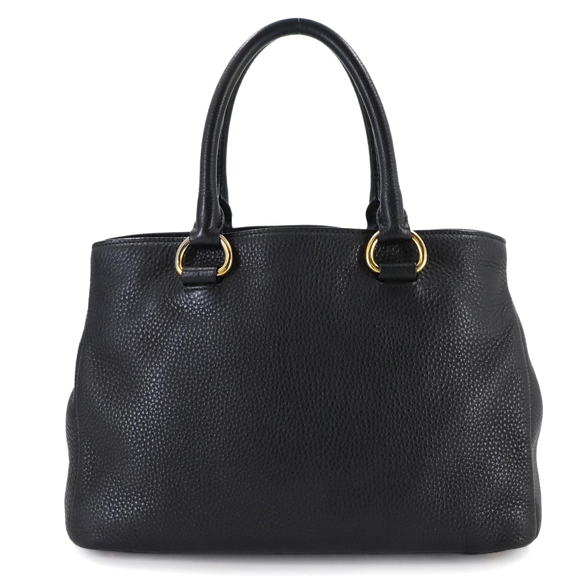 PRADA Hand Shoulder Bag Leather Black Purse