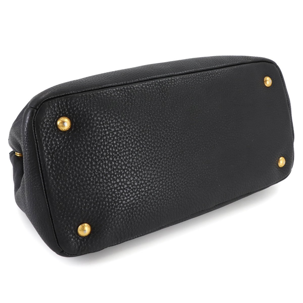 PRADA Hand Shoulder Bag Leather Black Purse