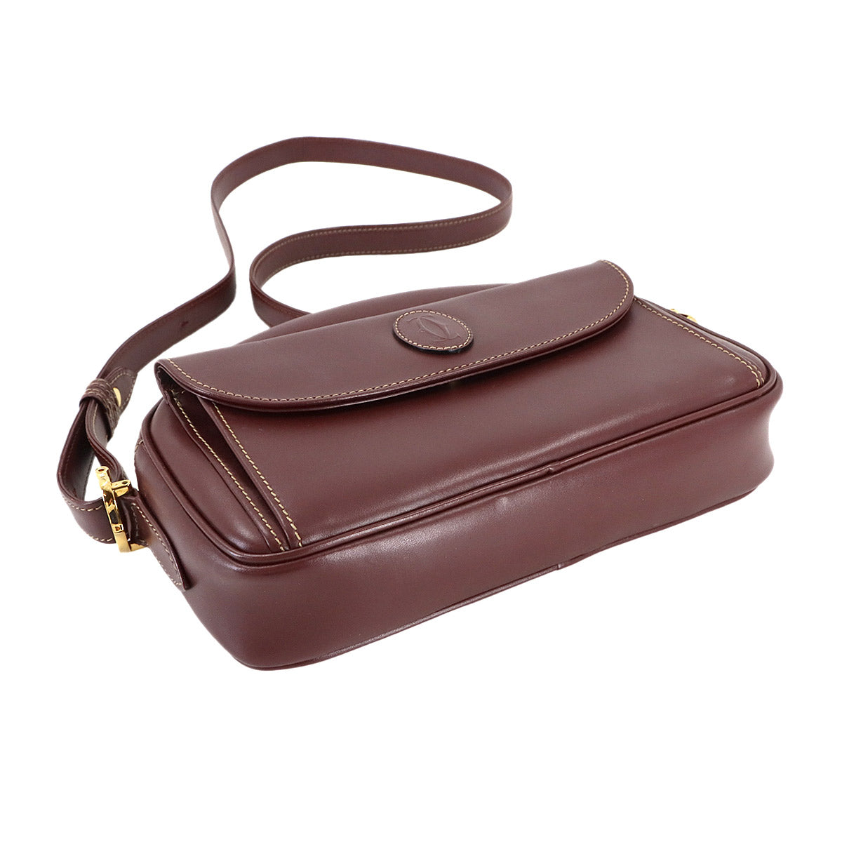 Must Line Shoulder Bag Leather Bordeaux Purse