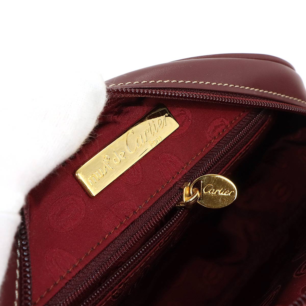 Must Line Shoulder Bag Leather Bordeaux Purse