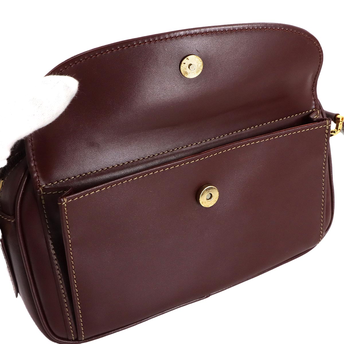 Must Line Shoulder Bag Leather Bordeaux Purse