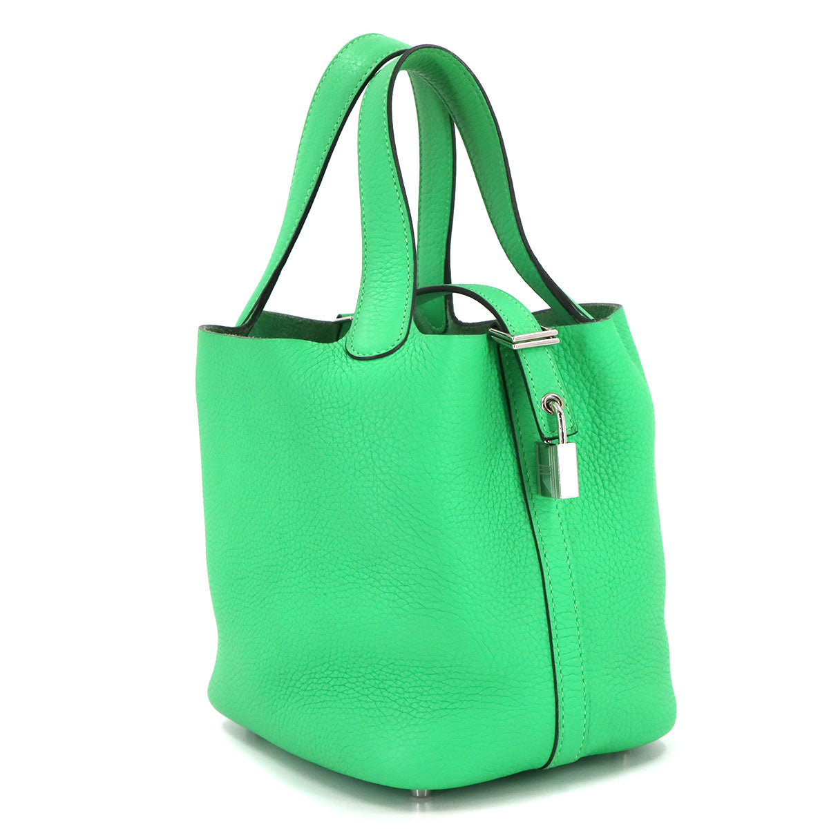 Picotin Lock PM Hand Bag Taurillon Clemence Vert comics