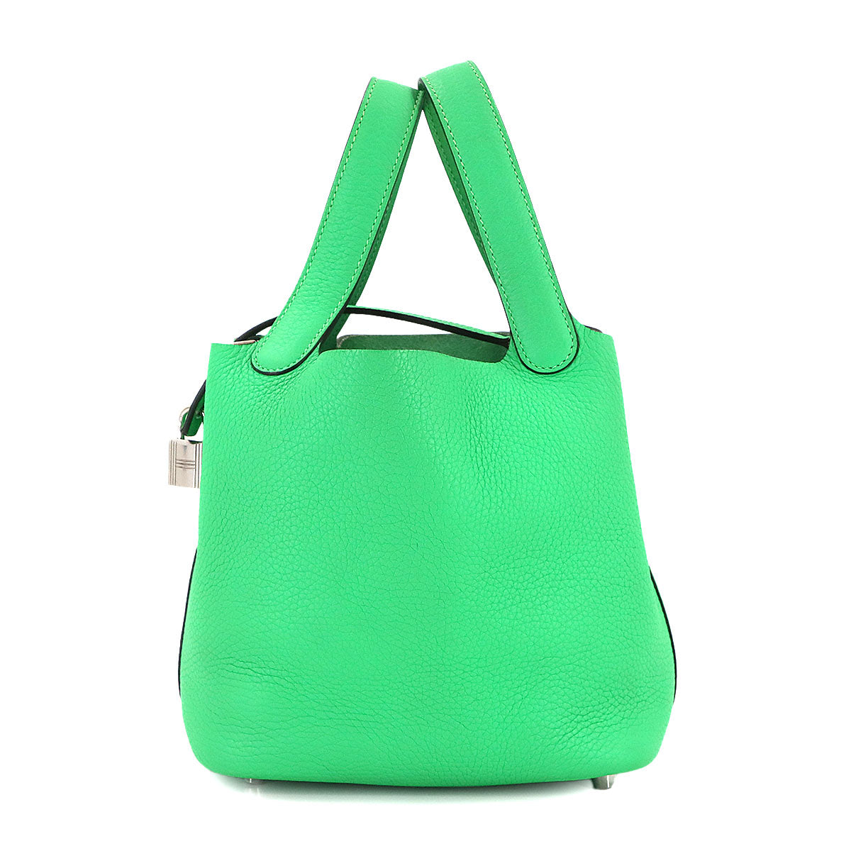 Picotin Lock PM Hand Bag Taurillon Clemence Vert comics