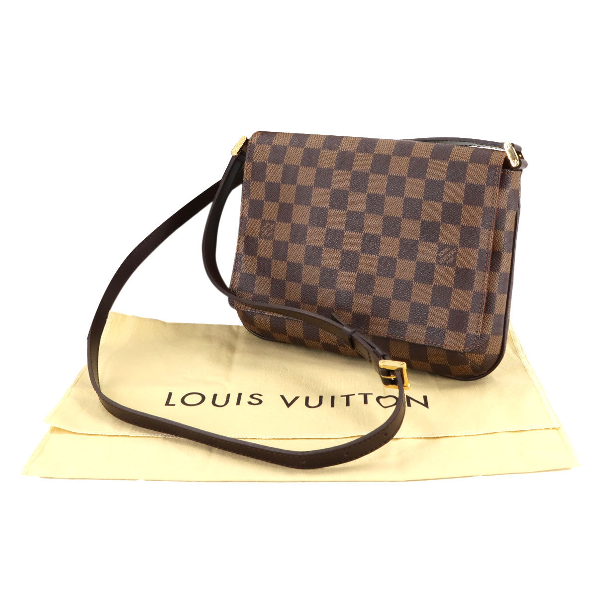 Damier Musette Tango Long Shoulder Bag Ebene N51301