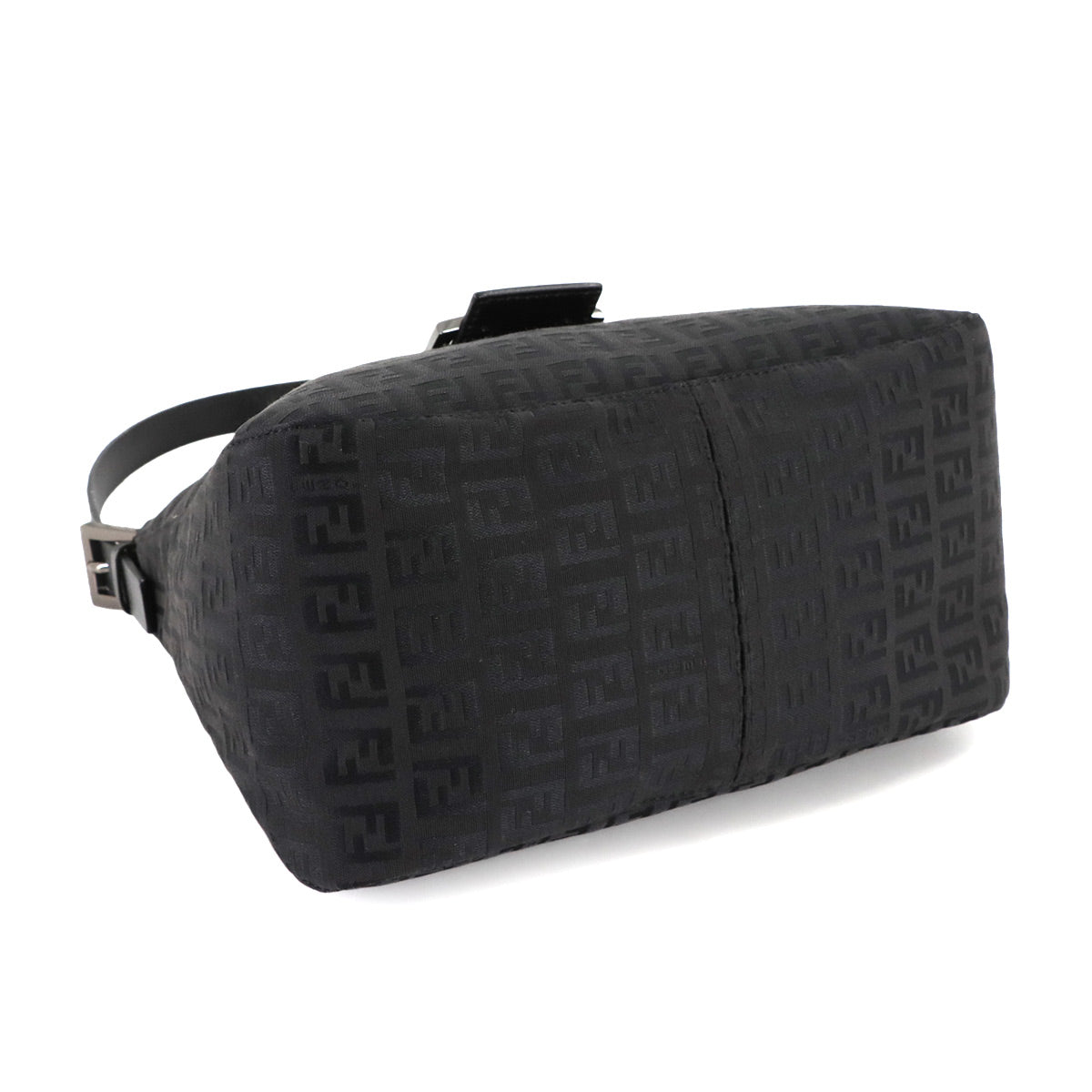 Zucchino Mamma Baguette Shoulder Bag Canvas Leather Black 8BR004