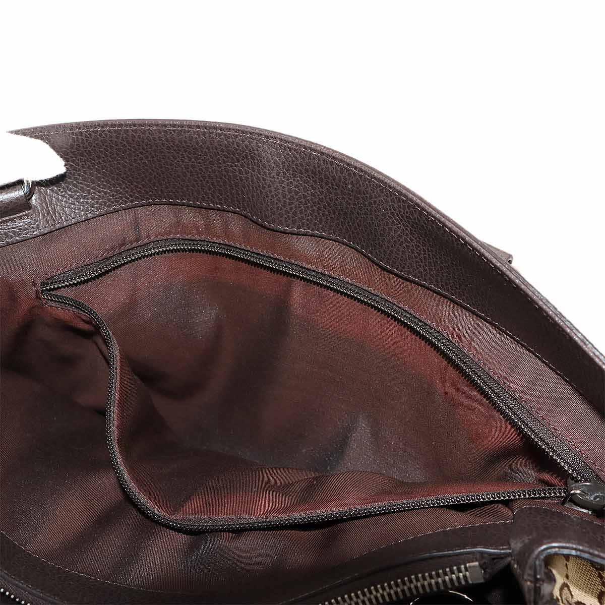 GG Canvas 2way Tote Shoulder Bag Leather Beige Brown 449169