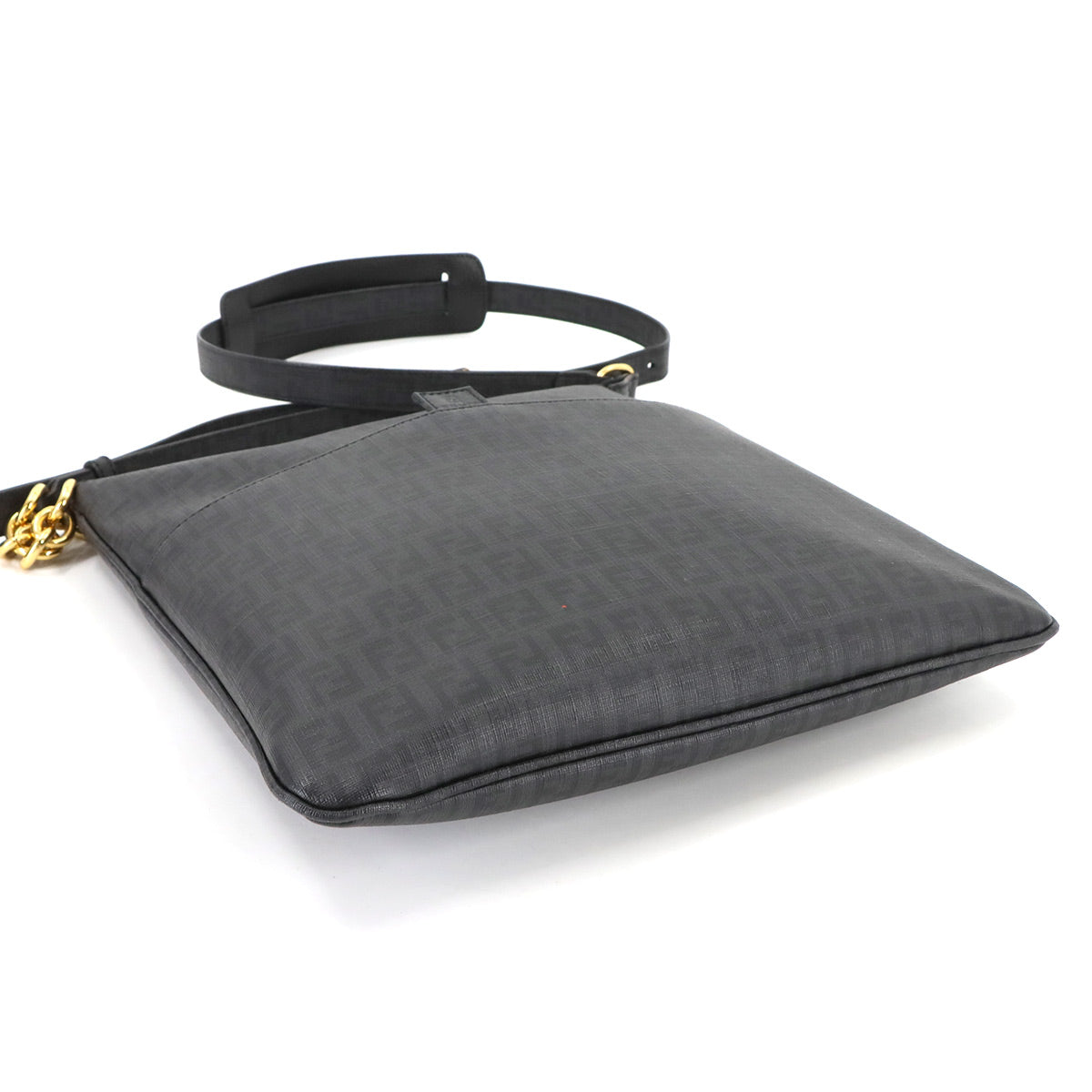 Zucchino Shoulder Bag PVC Leather Gray 8BT151