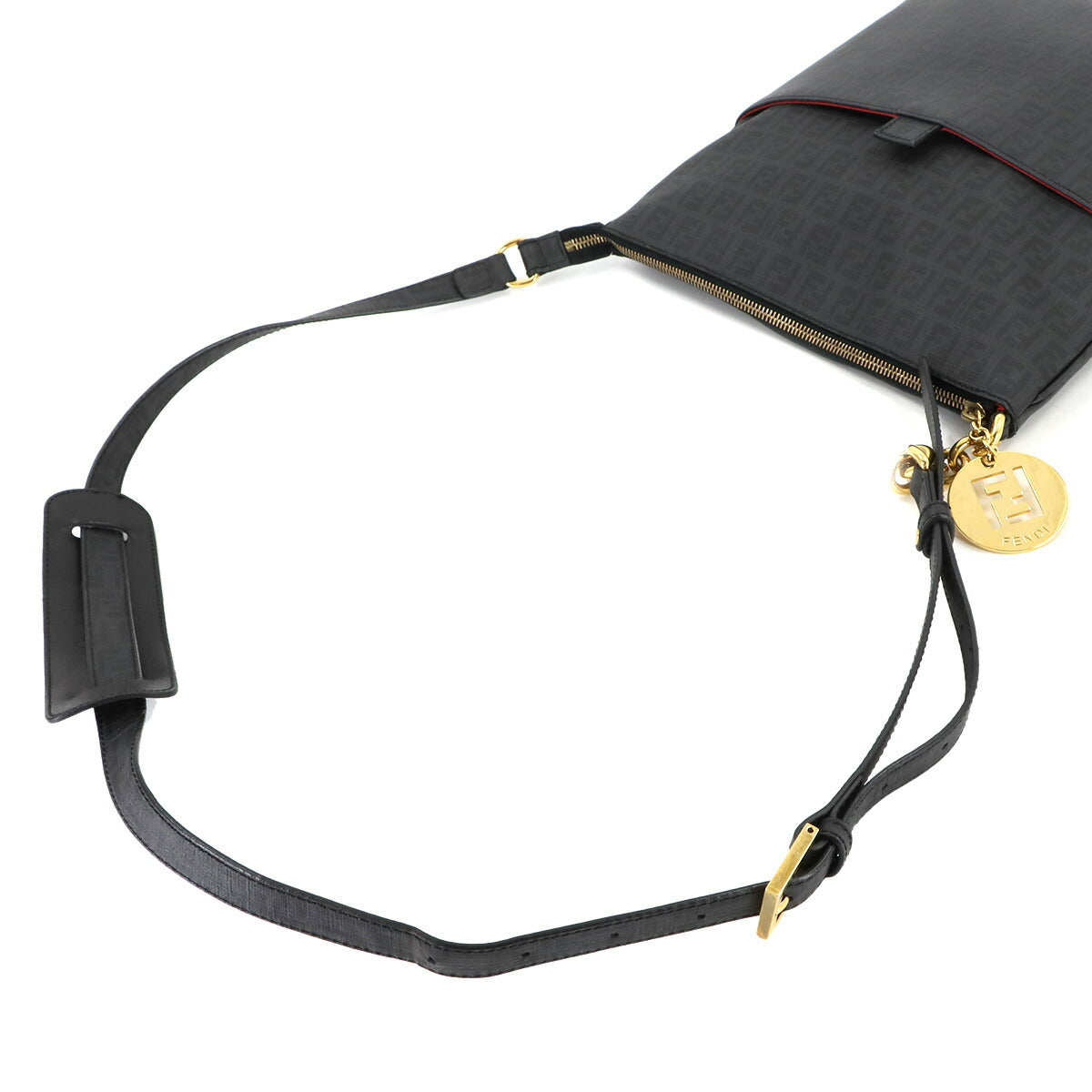 Zucchino Shoulder Bag PVC Leather Gray 8BT151