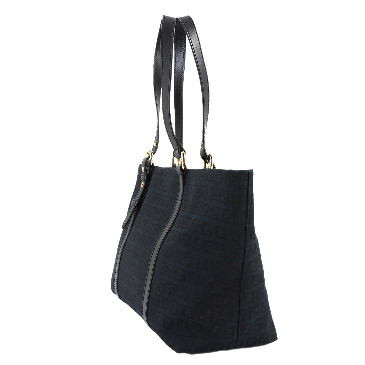 Zucchino Tote Bag Canvas Leather Black 8BH215 Purse