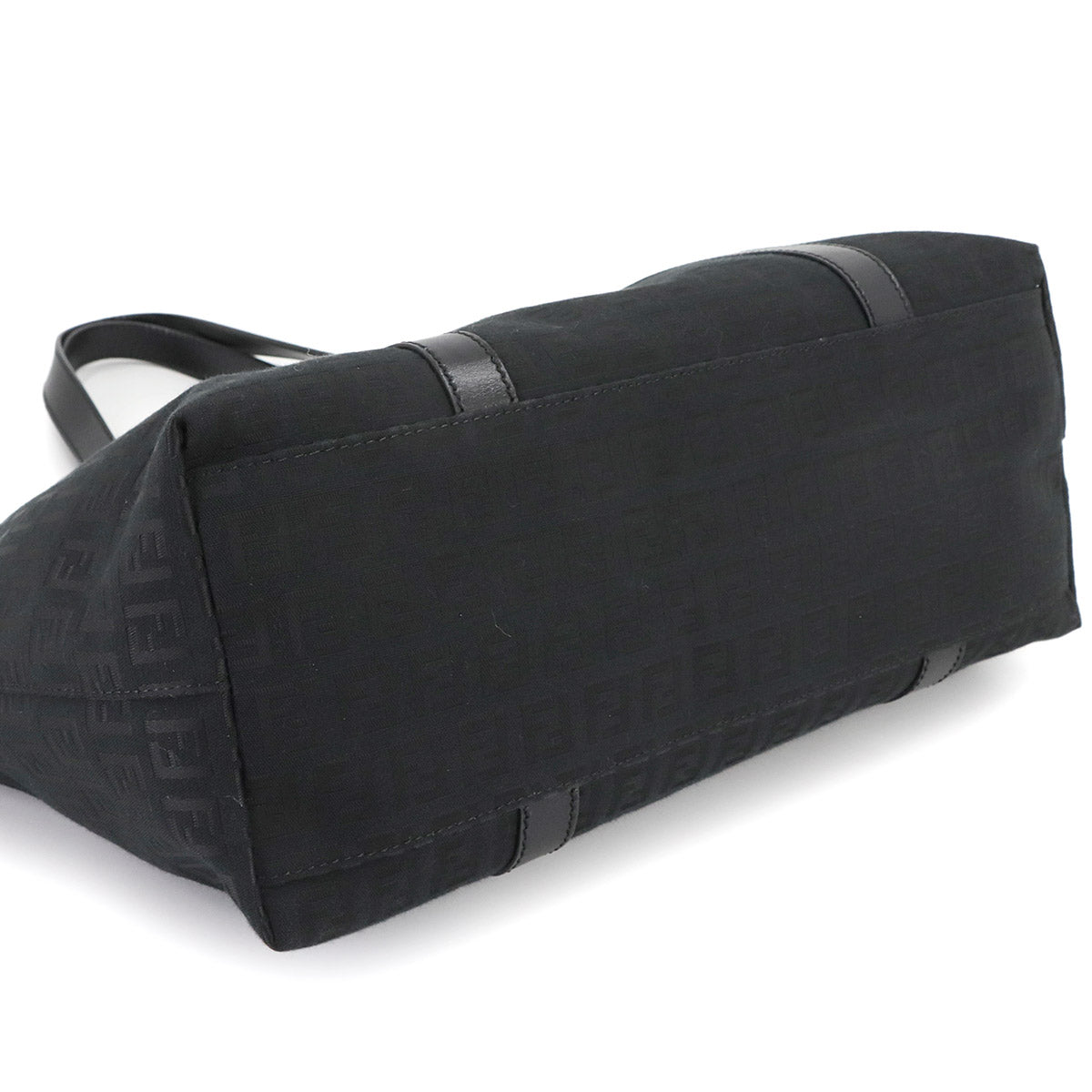 Zucchino Tote Bag Canvas Leather Black 8BH215 Purse