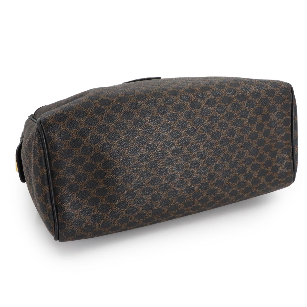 Macadam Hand Bag PVC Leather Black Brown Vintage Purse