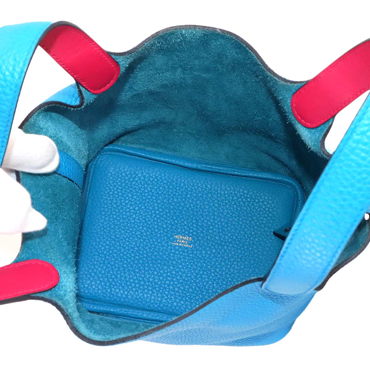 Picotin Lock Eclat PM Hand Bag Traurillon Clemence Blue Fride