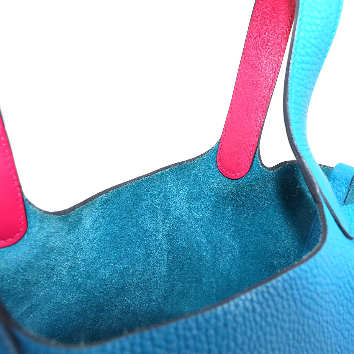 Picotin Lock Eclat PM Hand Bag Traurillon Clemence Blue Fride