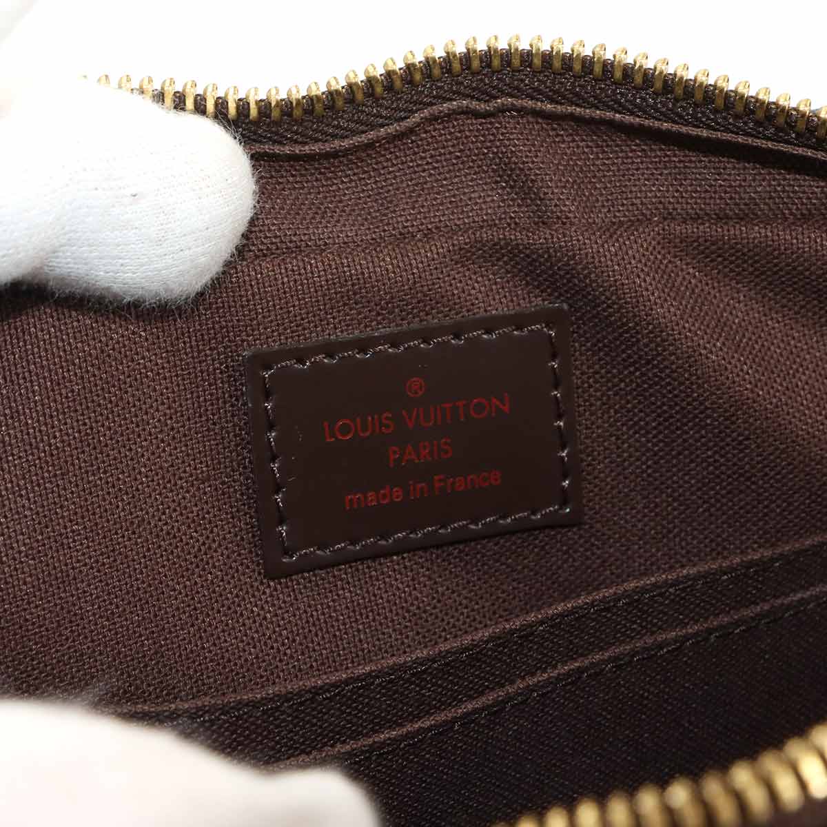 Damier Pochette Billets Macao Clutch Bag Ebene N61379