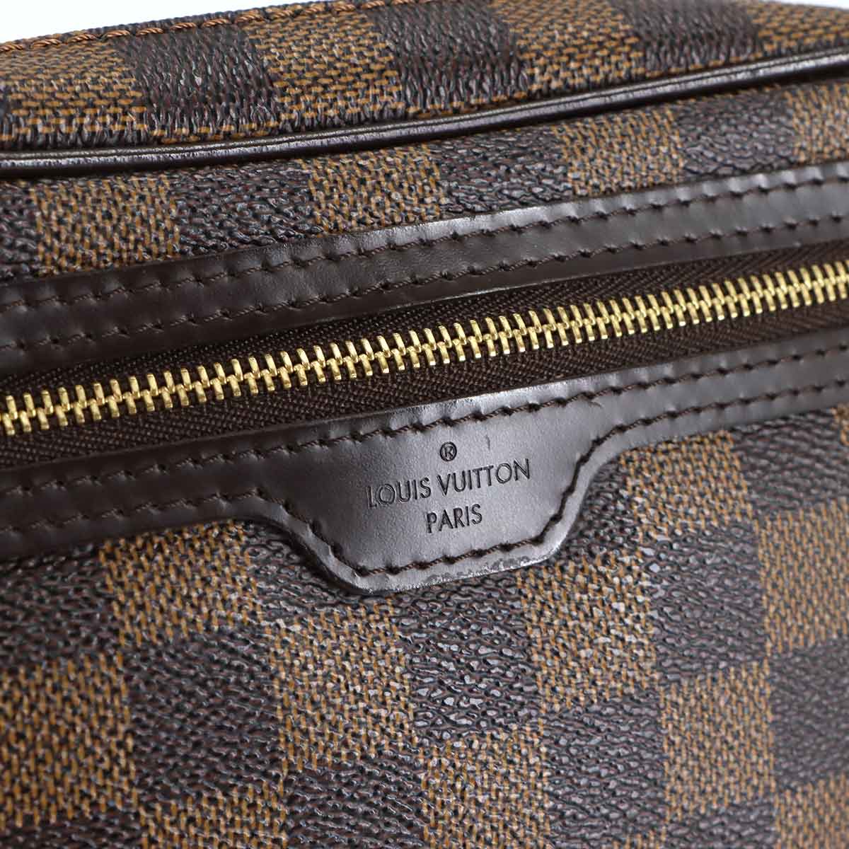 Damier Pochette Billets Macao Clutch Bag Ebene N61379
