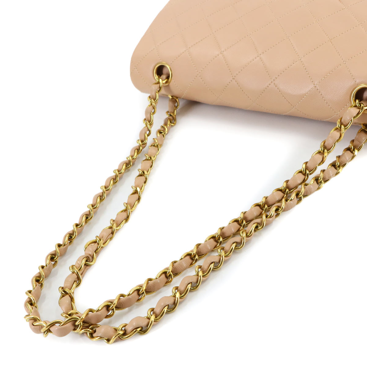 Matelasse 25 Chain Shoulder Bag Leather Beige A01112 11.12