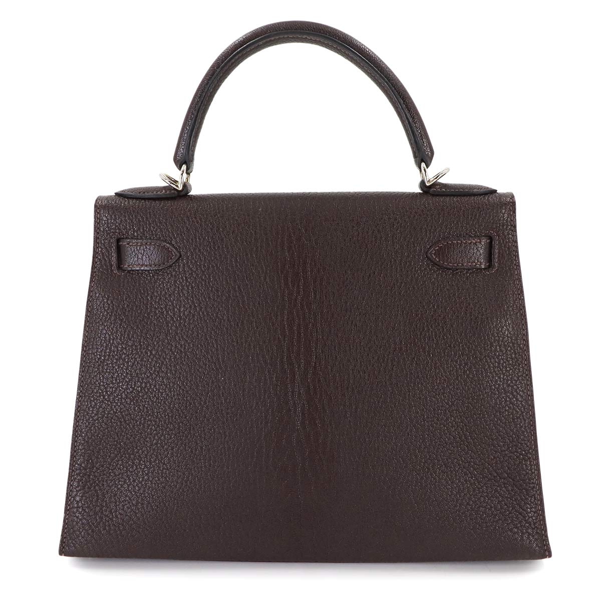 Kelly 28 Chevre Chocolat 2way Hand Shoulder Bag Purse