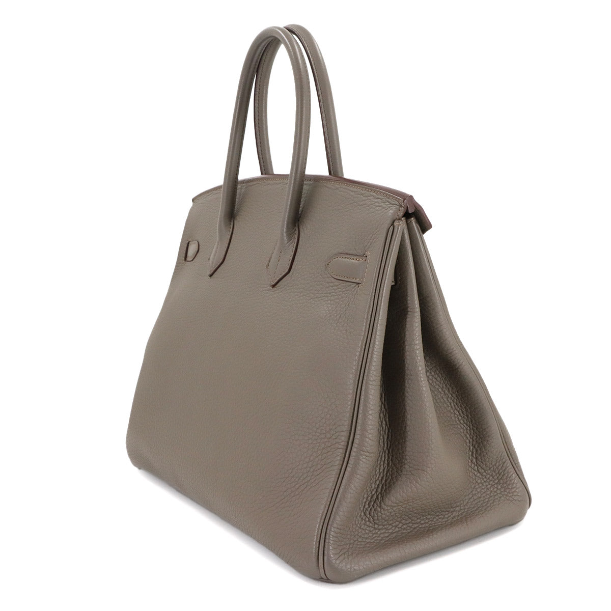 Birkin 35 Taurillon Clemence Etain Hand Bag Gray Purse