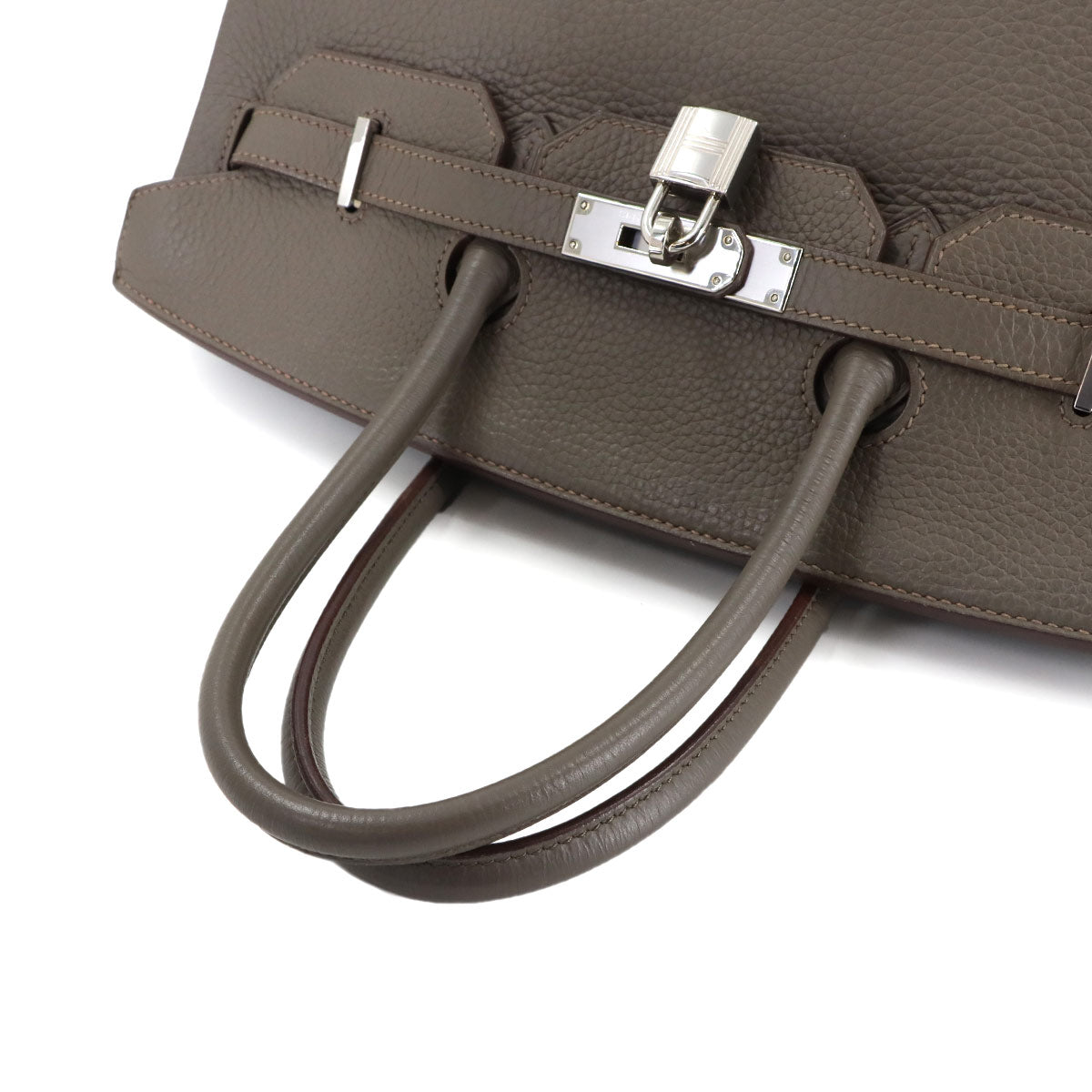 Birkin 35 Taurillon Clemence Etain Hand Bag Gray Purse
