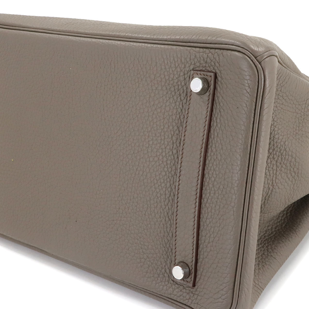 Birkin 35 Taurillon Clemence Etain Hand Bag Gray Purse