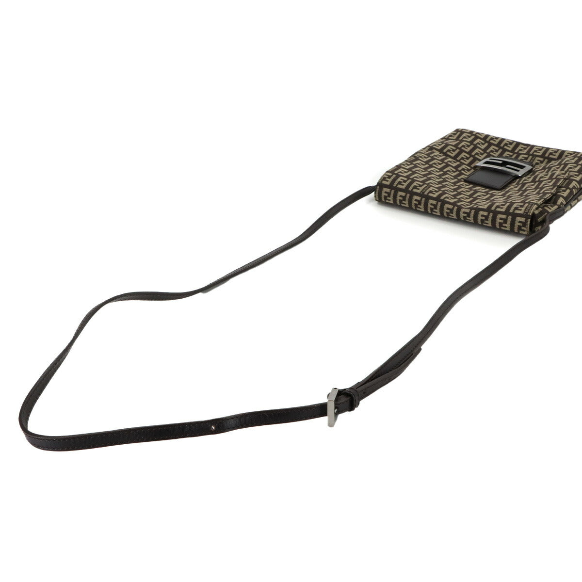 Zucchino Shoulder Bag Canvas Leather Brown 8BT075