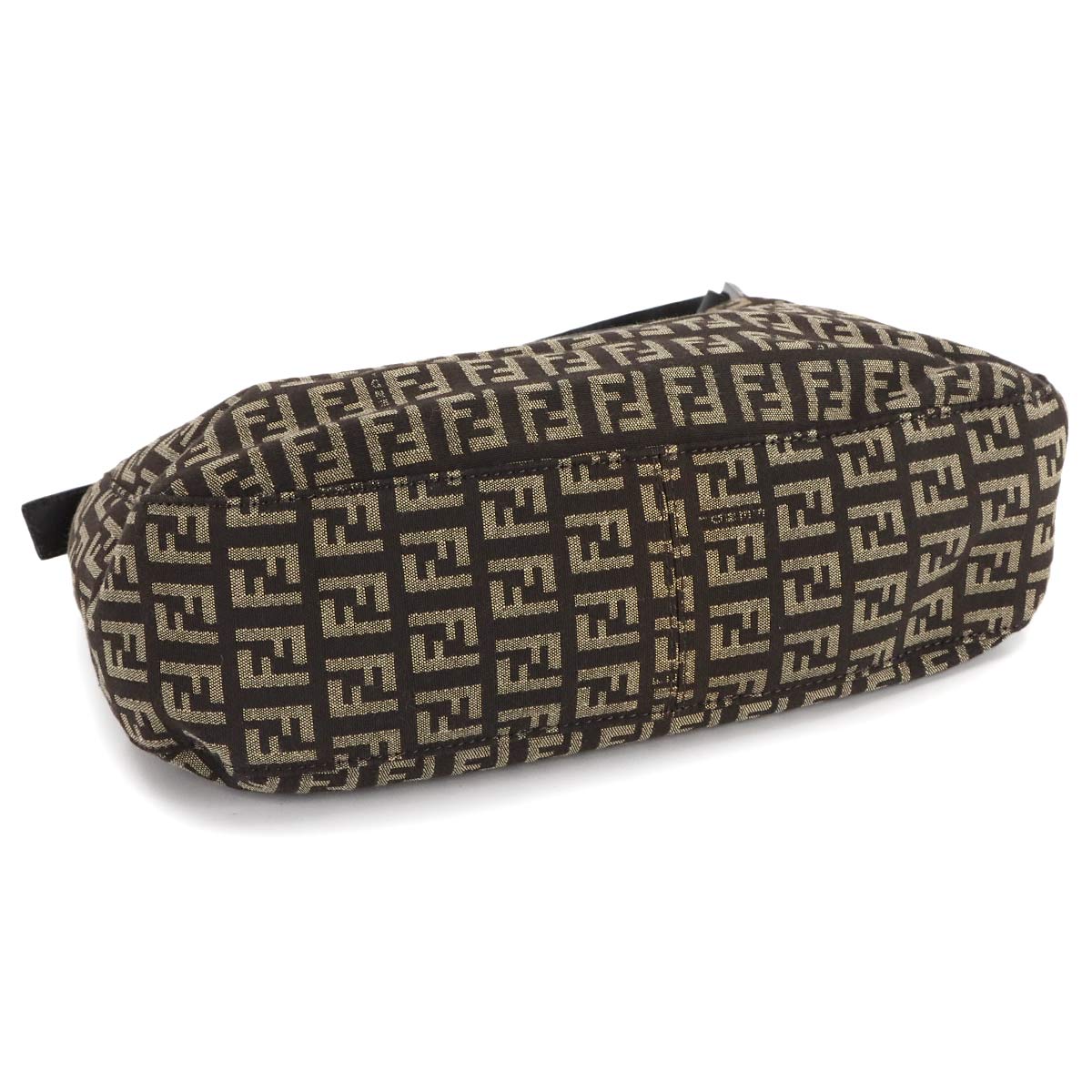 Zucchino Shoulder Bag Canvas Leather Brown Beige 8BR036 Purse