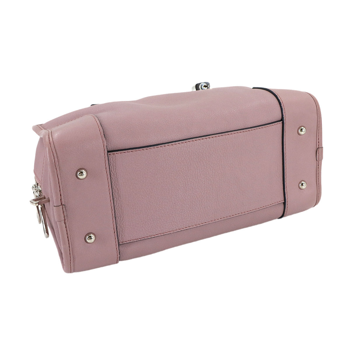 Amazona 28 Hand Bag Leather Pink Anagram Purse