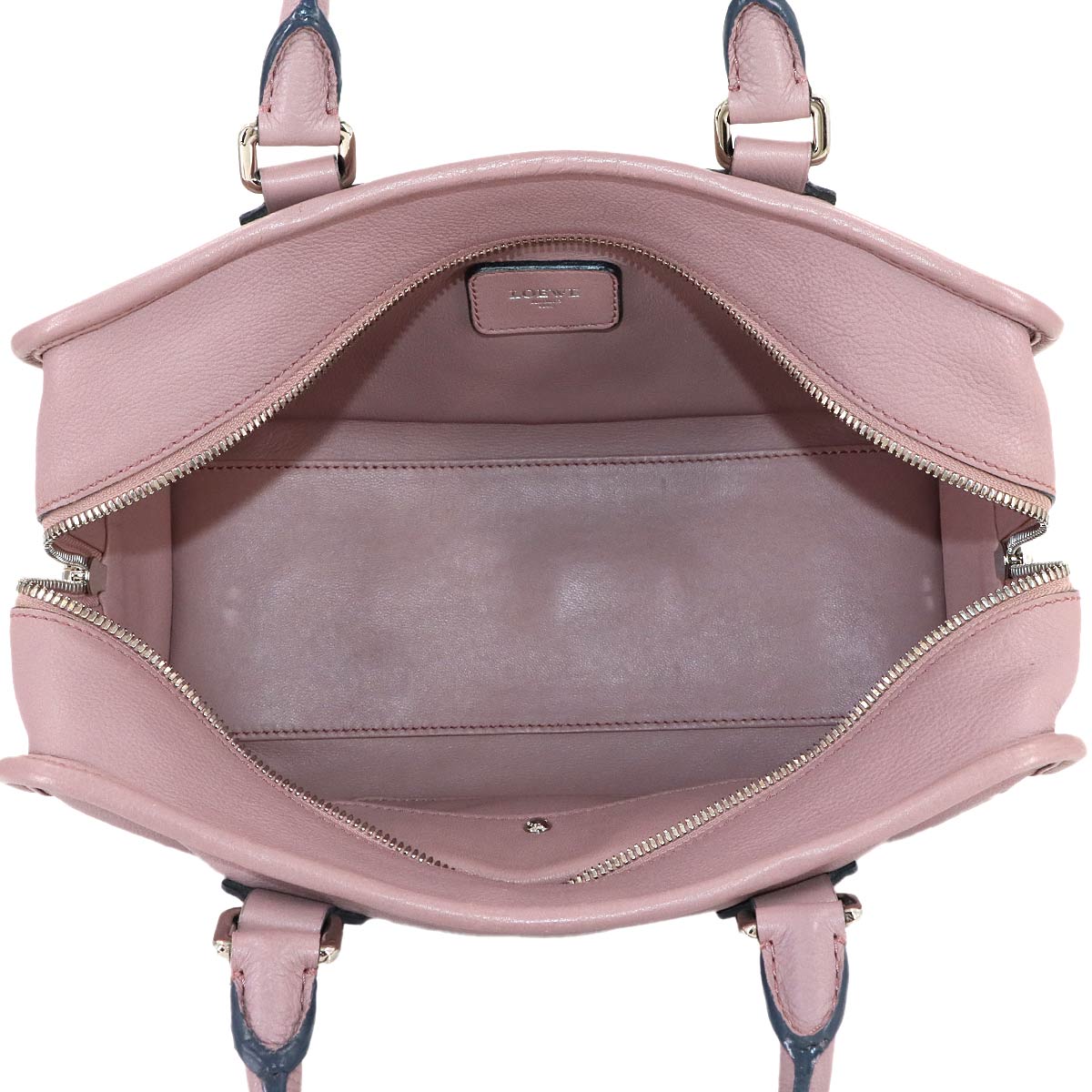 Amazona 28 Hand Bag Leather Pink Anagram Purse