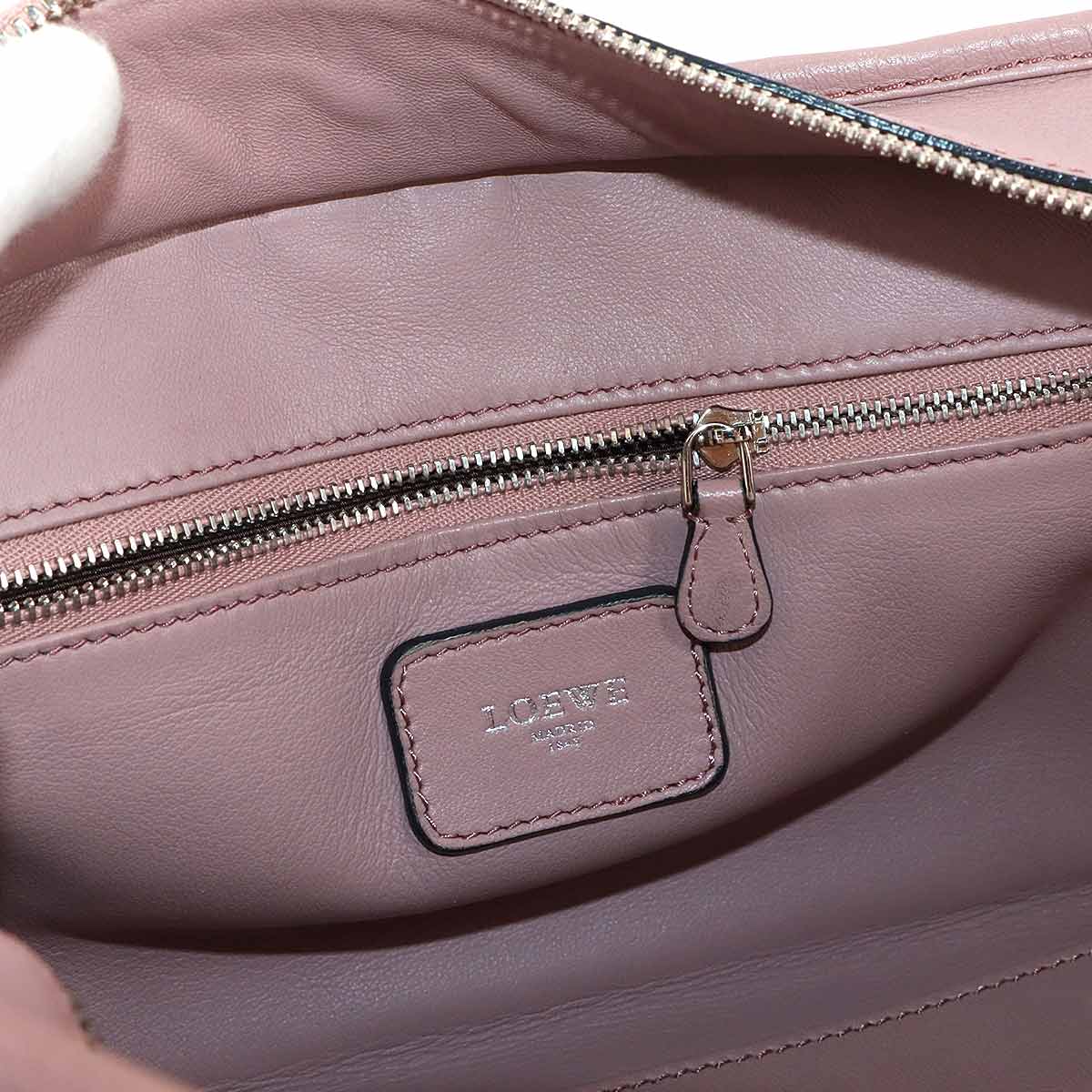 Amazona 28 Hand Bag Leather Pink Anagram Purse