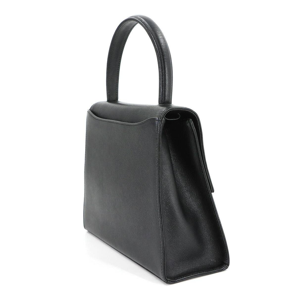 2way Hand Shoulder Bag Leather Black Purse