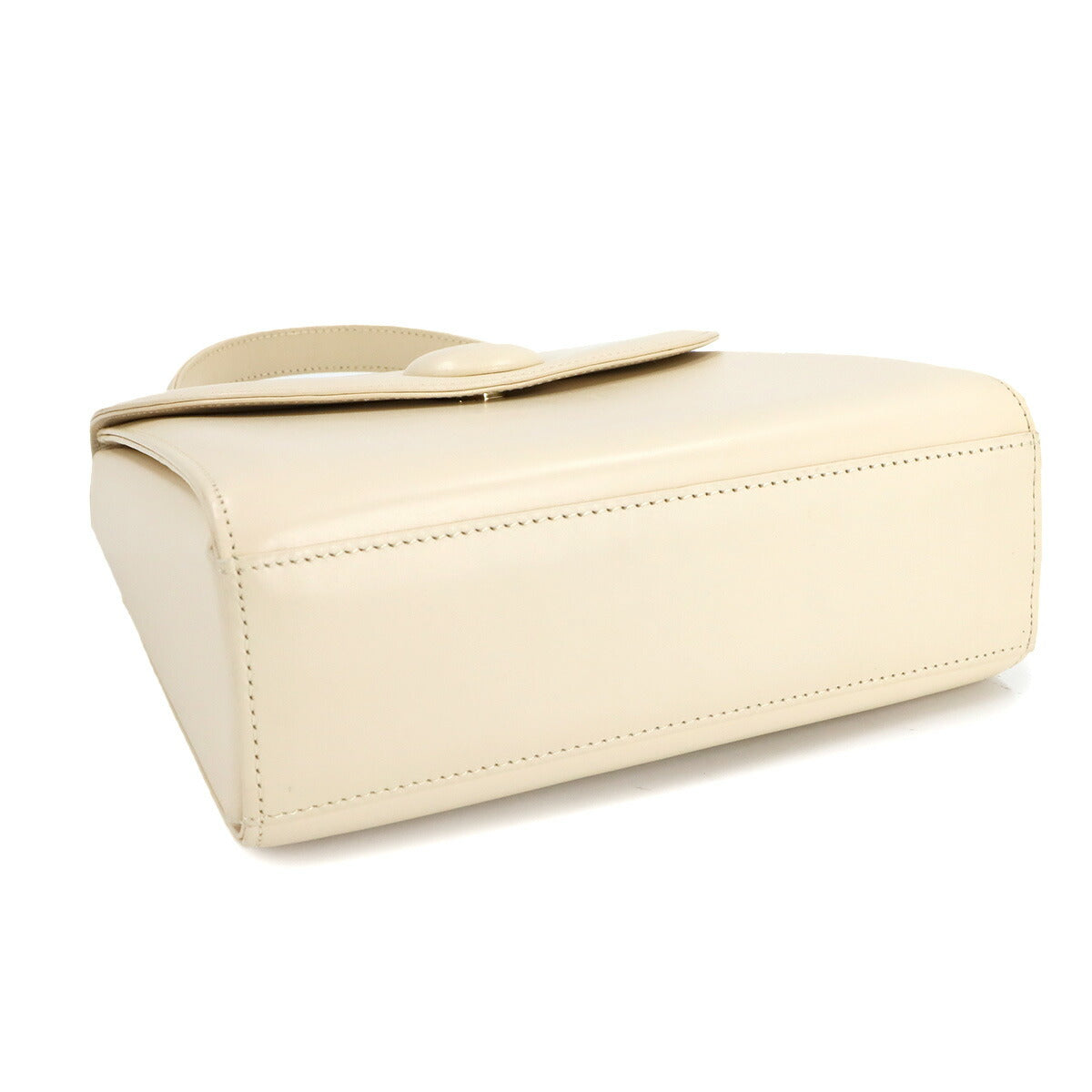 2way Hand Shoulder Bag Leather White Purse